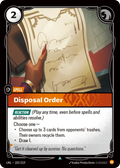 UNL-103/219 Disposal Order (Foiled)