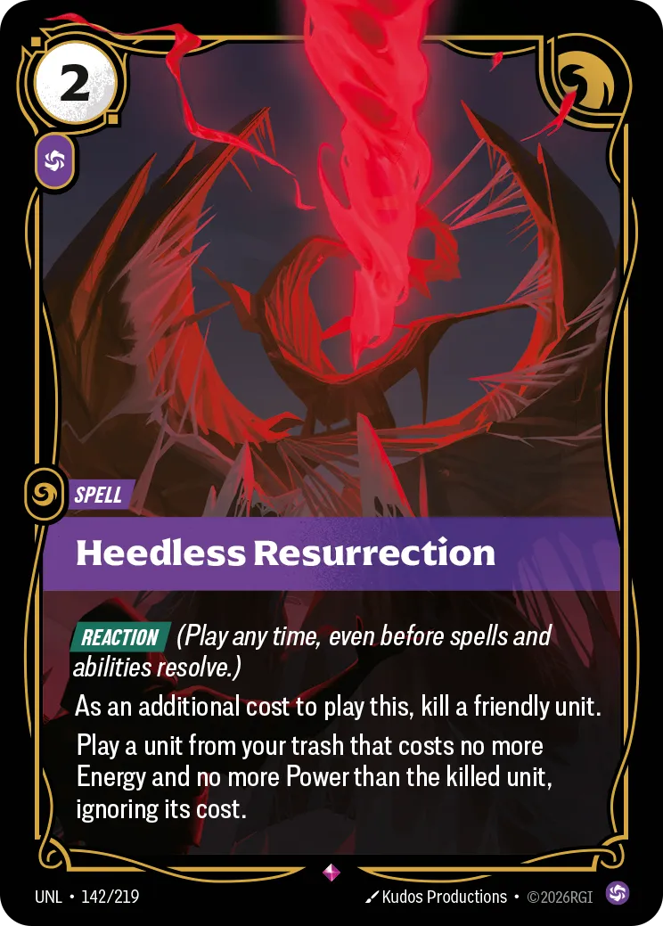 UNL-142/219 Heedless Resurrection (Foiled)