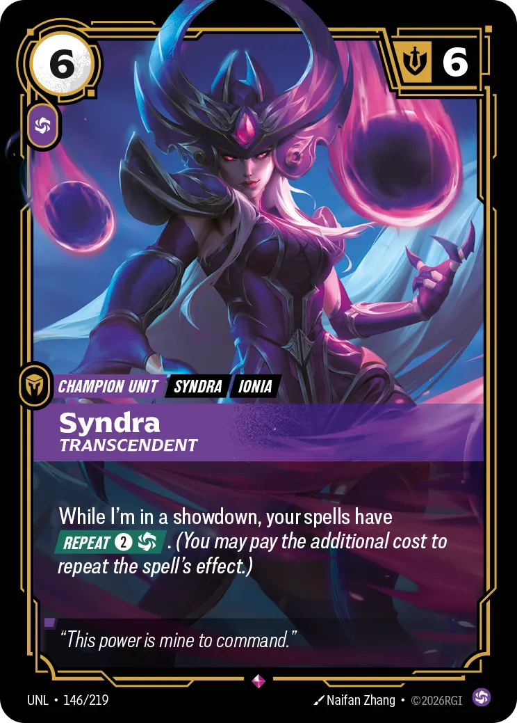 UNL-146/219 Syndra, Transcendent (Foiled)