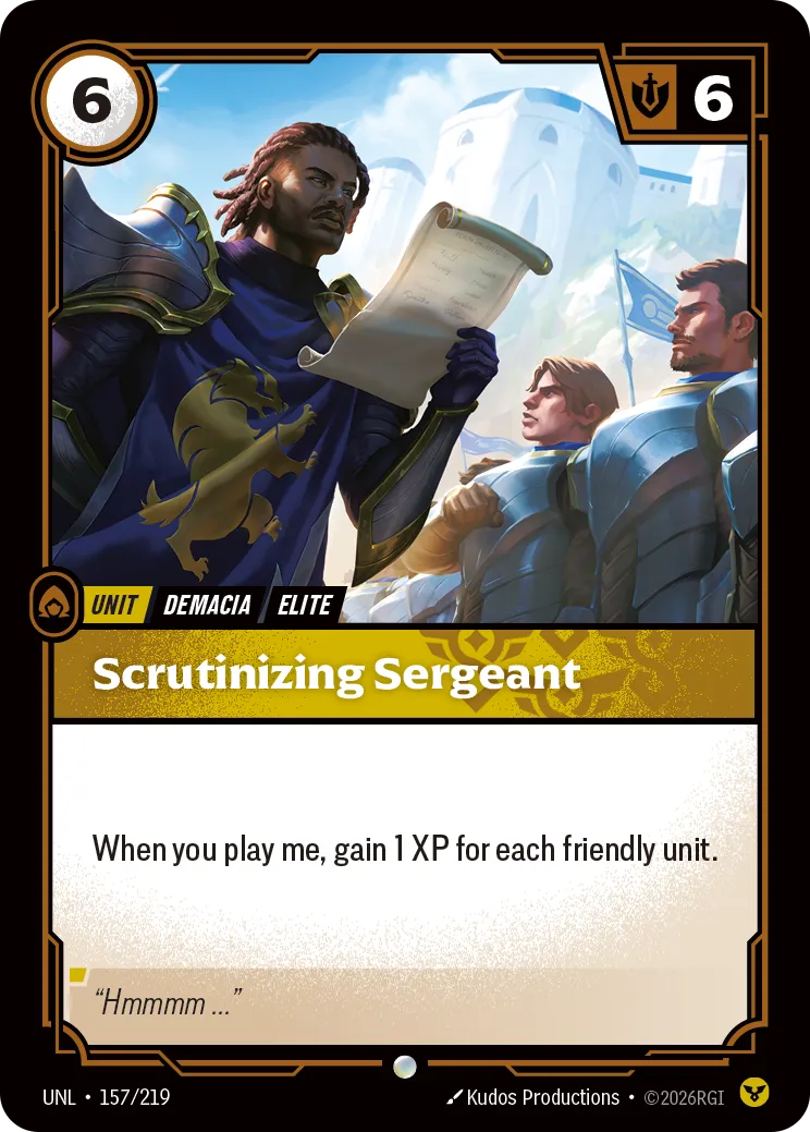 UNL-157/219 Scrutinizing Sergeant