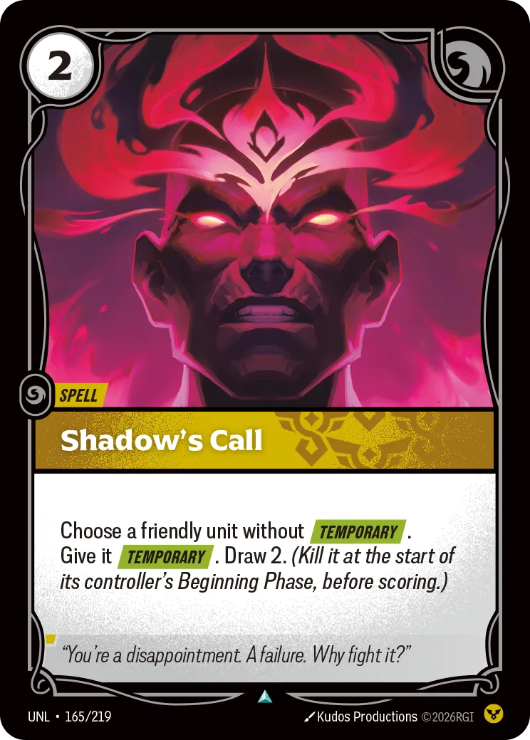 UNL-165/219 Shadow's Call (Foiled)