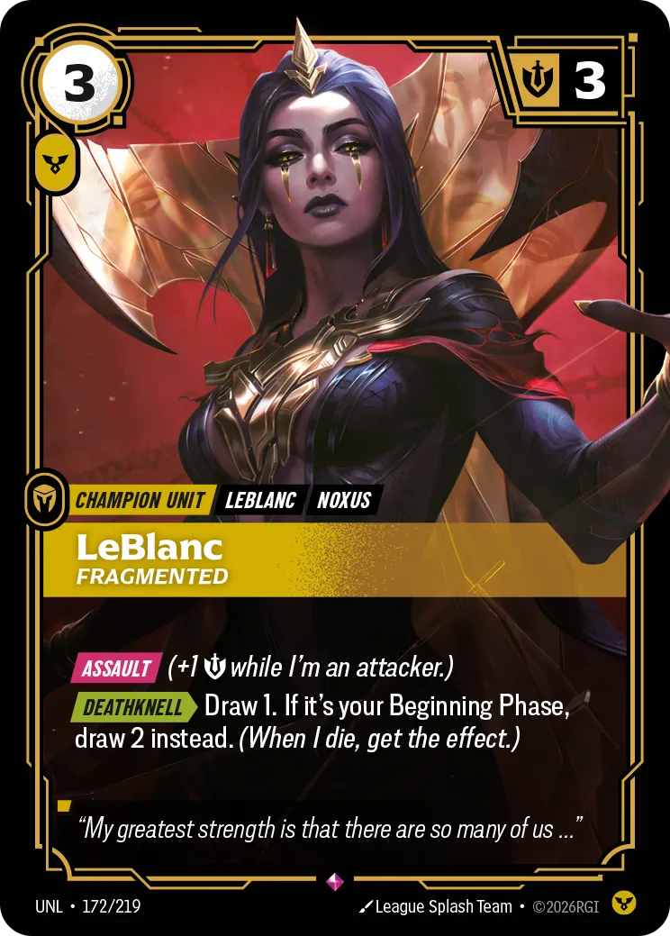 UNL-172/219 LeBlanc, Fragmented (Foiled)