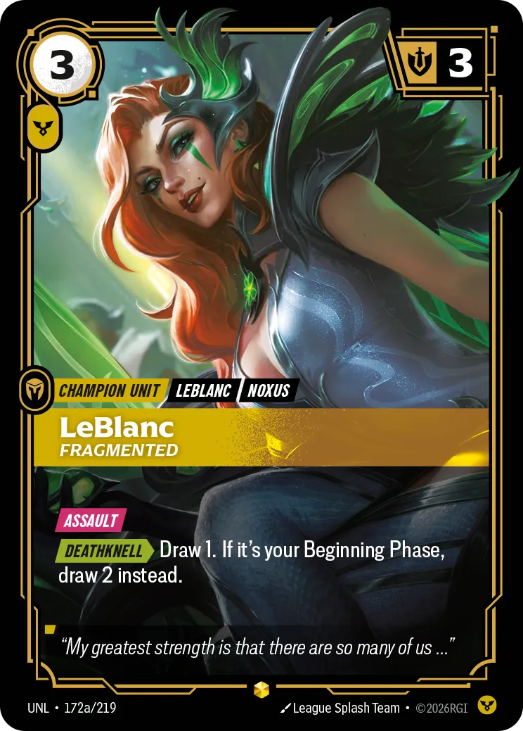 UNL-172a/219 LeBlanc, Fragmented (AA)