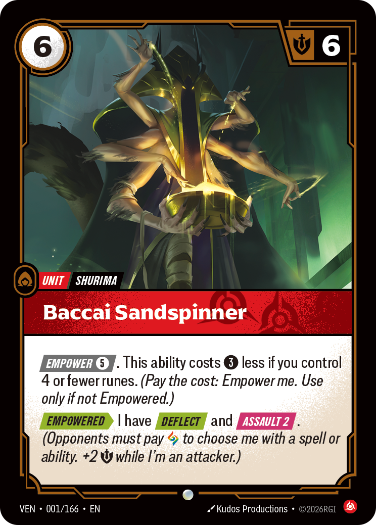 VEN-001/166 Baccai Sandspinner (Foiled)