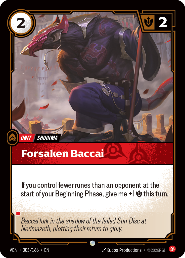 VEN-005/166 Forsaken Baccai