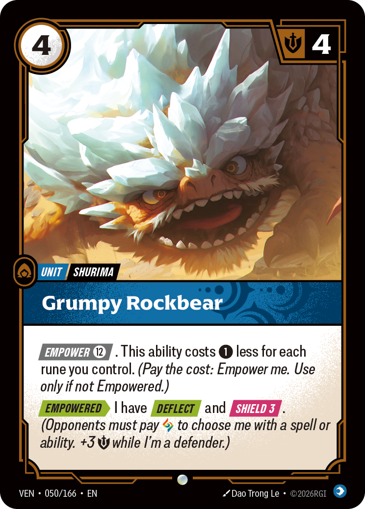 VEN-050/166 Grumpy Rockbear (Foiled)