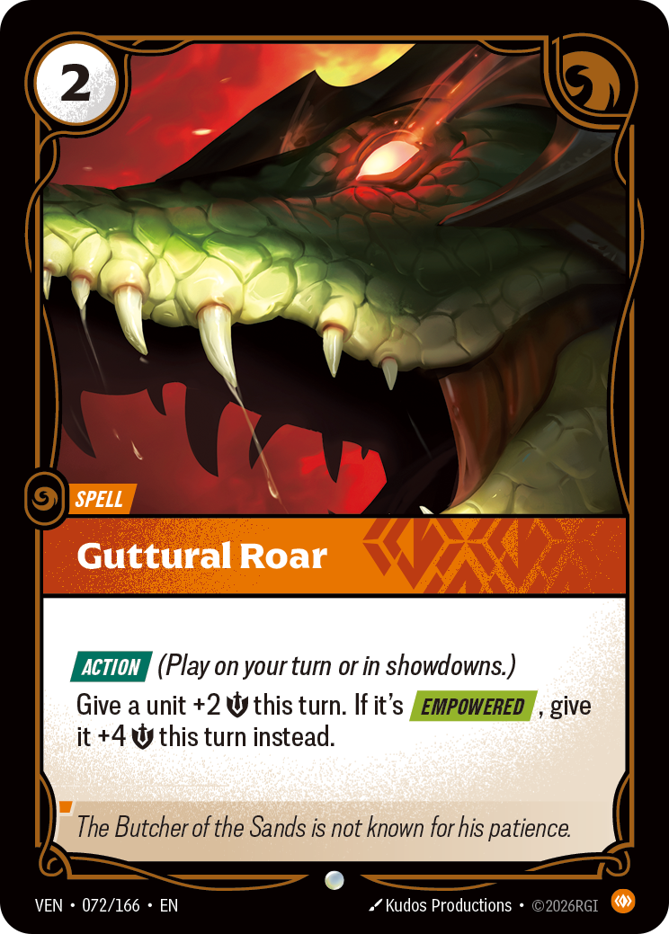 VEN-072/166 Guttural Roar