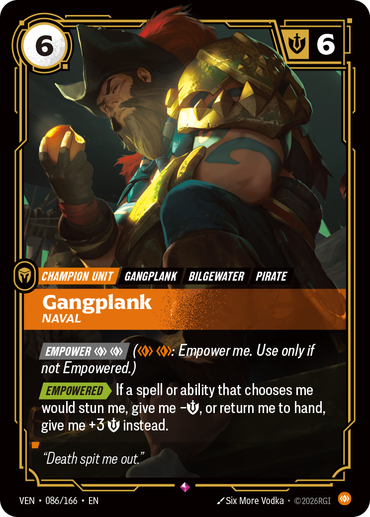 VEN-086/166 Gangplank, Naval