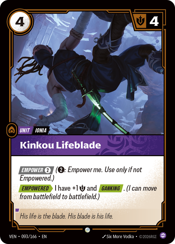 VEN-093/166 Kinkou Lifeblade (Foiled)