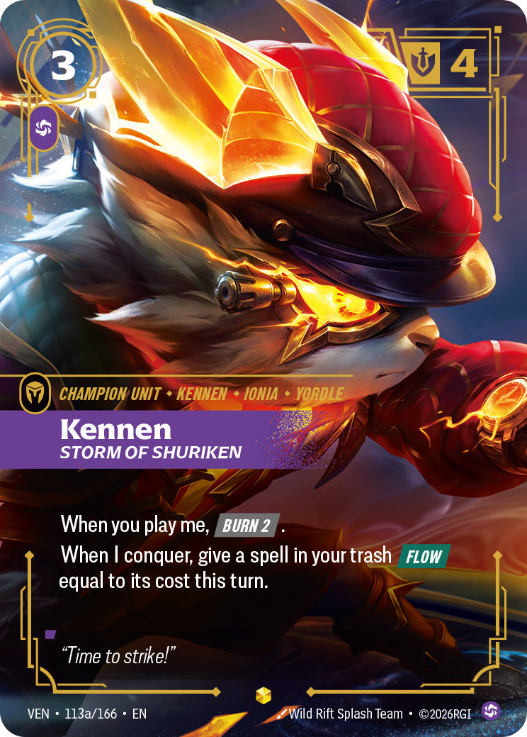 VEN-113a/166 Kennen, Storm of Shuriken (AA)