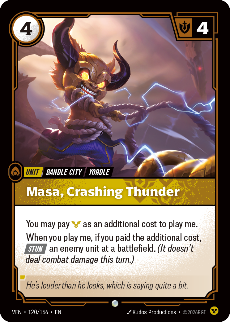 VEN-120/166 Masa, Crashing Thunder