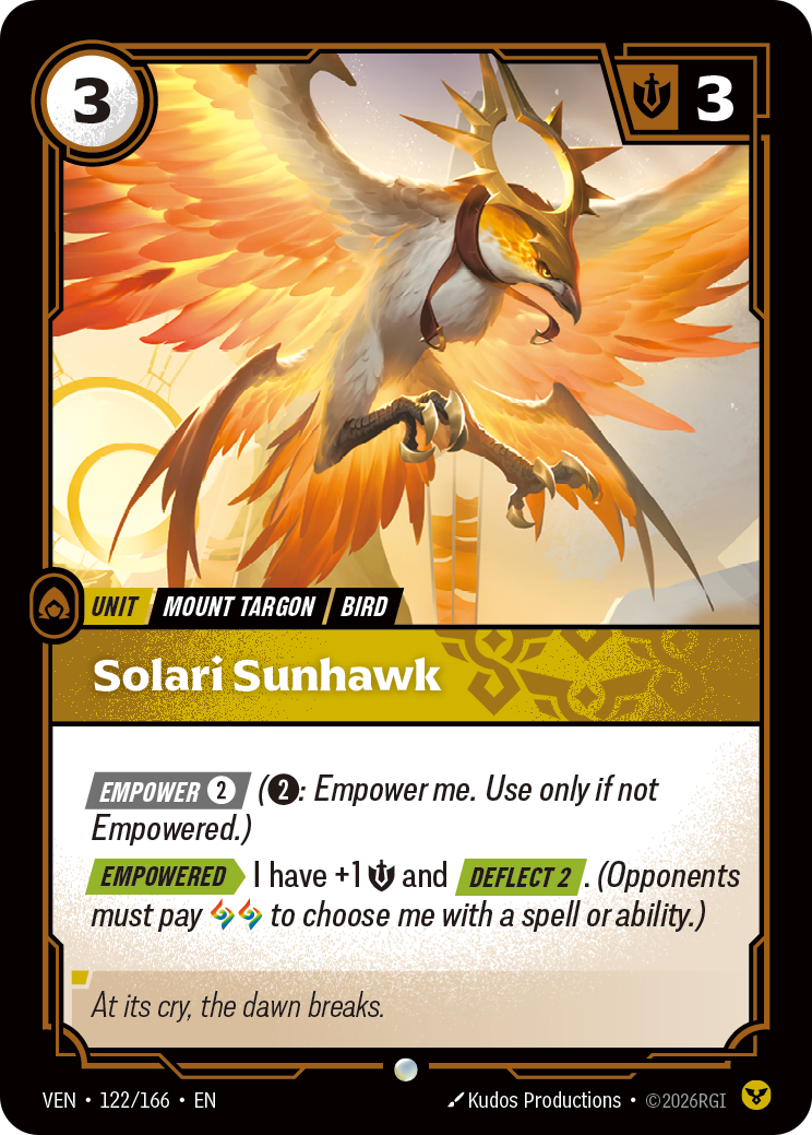 VEN-122/166 Solari Sunhawk
