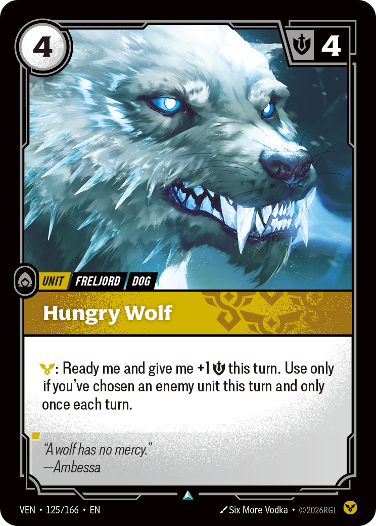 VEN-125/166 Hungry Wolf
